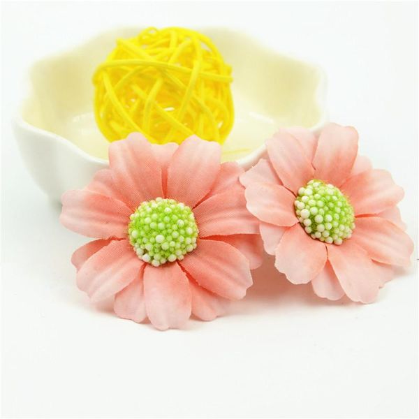

50pcs mini artificial silk sun flower head for home wedding party decoration diy wreath scrapbooking fake flowers bbymrc bwkf