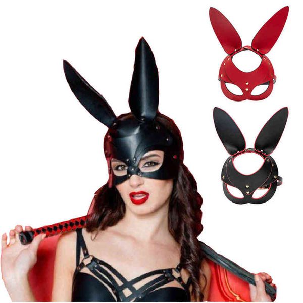 Nxy sexo adulto brinquedo bdsm bondage máscaras coelho gato urso raposa pu couro porno fetiche máscara mulheres brinquedos cosplay halloween masquerade traje 1225