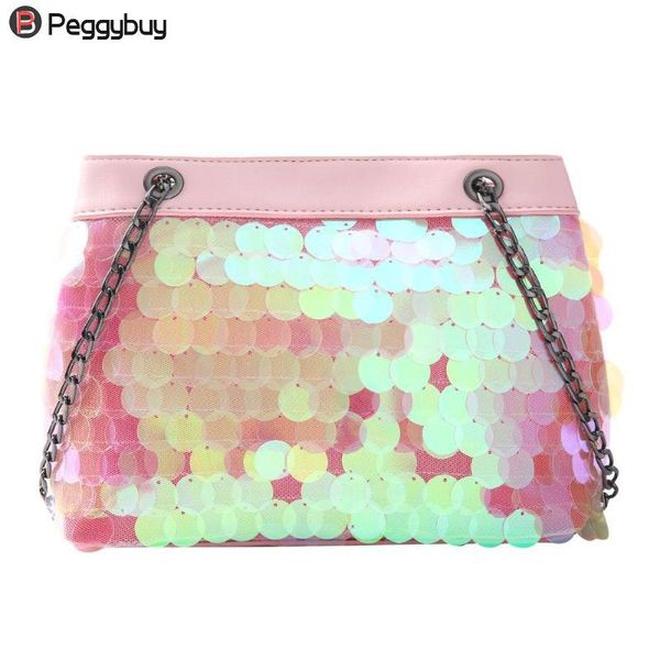 

brand fashion shining sequins handbag women party chain bag messenger crossbody shoulder tote the european and american sale