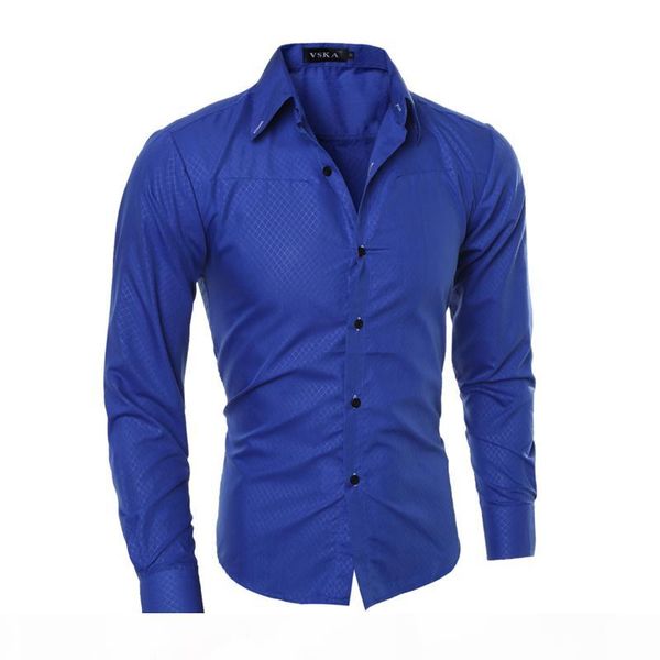 

wholesale-men's dress shirt brand 2016 mens slim fit blouse long sleeve fashion dress men shirts trim shirts cardigans r1574, White;black