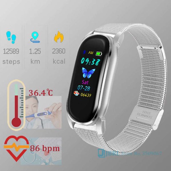 

wristband, men's women's temperature control, android and ios smart sports watchjk