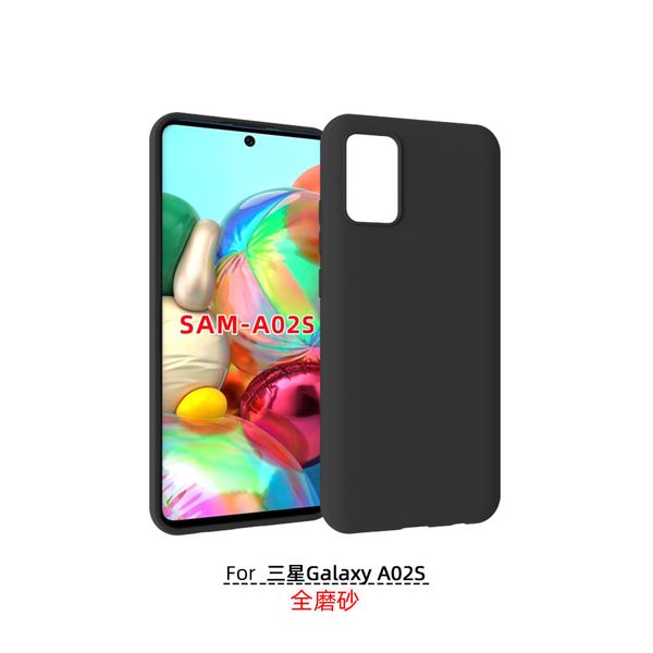 

black non-slip matte soft shockproof flexible tpu gel case for samsung galaxy a02s