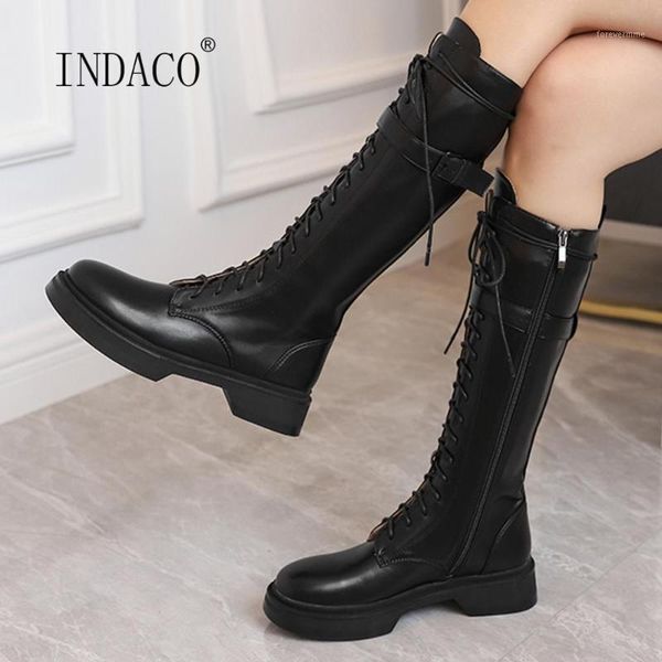 

boots fashion thigh high platform knee for women black motorcyle cross striped thick heel side zip1