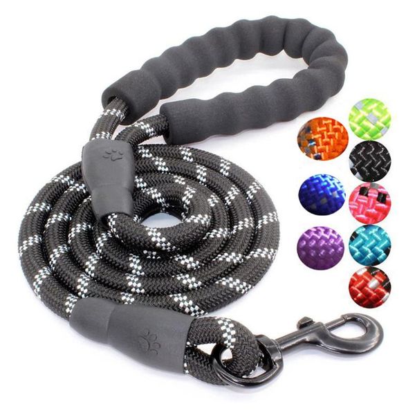 

dog collars & leashes large reflective rope durable leash walking big collar strengthen traction harness round nylon medium lead