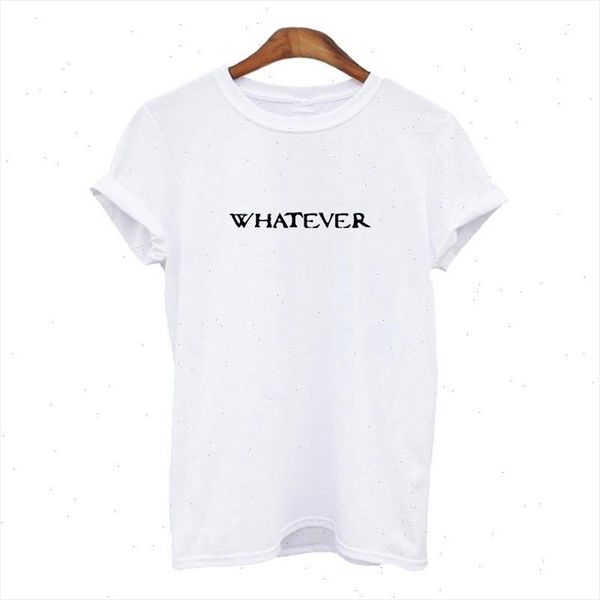 

whatever the letter t shirt casual t shirt girl female fashionable harajuku graphic drop shipping, White