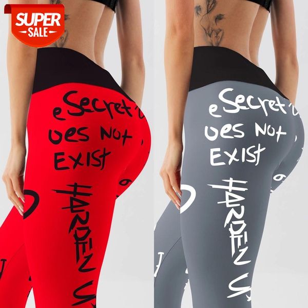 

qickitout high waist elastic workout leggings women slim fitness fashion letter print leggings for gym sport running europe size #ft9u, Black;white