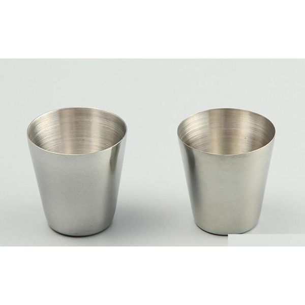 

30ml drinking glass stainless steel sglasses cups wine beer whiskey mugs outdoor jllgnf lajiaoyard