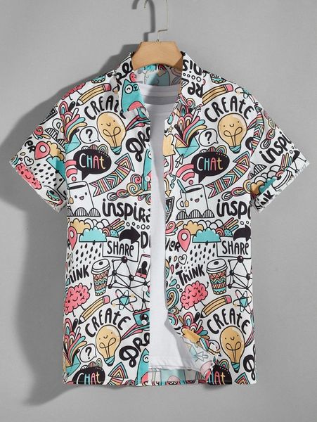 

men pop art print shirt f7nu#, White;black