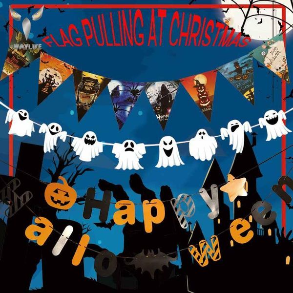 

party masks waylike decorations for halloween props flag festival dressing bar kindergarten classroom scene decoration pendant