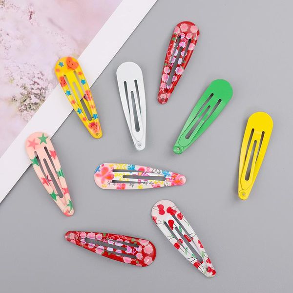 

5cm color flower butterfly print hair clip for women girls hair accessories children kids hairpins hair pins barrettes hairgrip jlluhi, Black;red