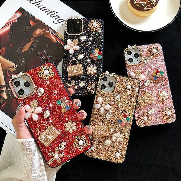 

for iphone 14plus rhinestone phone cases 14 13 12 11 pro max xs xr x 7 8 plus luxury designer women wallet diamond defender case