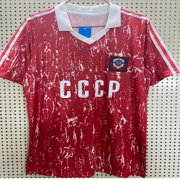 

1990 soviet union retro version world cup soccer jersey 1990 ussr home aleinikov protasov zavarov belanov football shirt uniforms, Black;yellow
