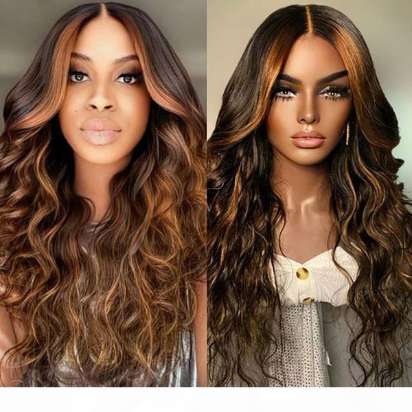 

malaysia highlight blonde human hair lace front wigs body wave blonde wavy women 360 frontal human hair 180density full lace wigs, Black