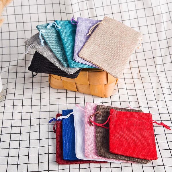 

gift wrap 50pcs/lot vintage natural burlap hessia candy box bags wedding party favor decoration pouch jute jewelry package1