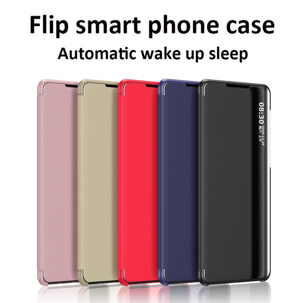 

luxury flip led phone case huawei p30 p20 p10 20 10 9 mobile cover 360 original smart window for mate 30 pro