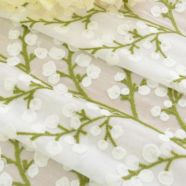 

curtain & drapes european white green tree embroidered voile curtains for the kitchen window sheer bedroom kids tulle fabric 1pc1