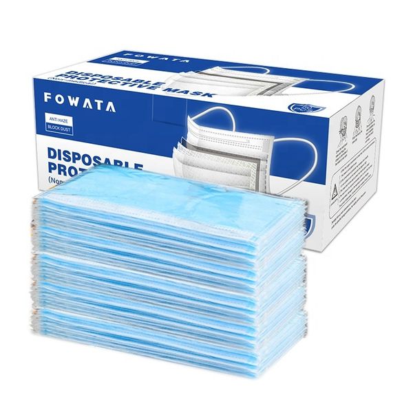 

face factory directly supply 3ply fabric mask disposable