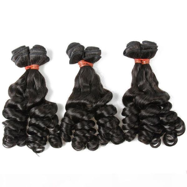 

loose wave brazilian hair bundles 10-30 inchs natural color human hair extension 6a unprocessed double weft hair weaving, Black