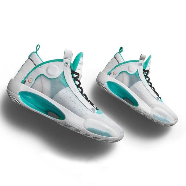 

34 men basketball shoes 34s chaussures blue void bred eclipse mens trainers scarpe athletic sports sneakers, White;red