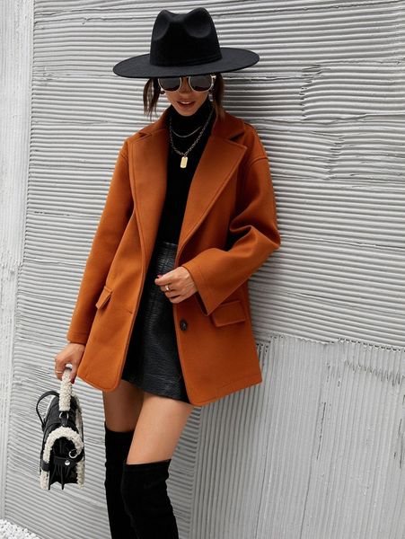 

lapel neck flap detail overcoat y1vx#, Black