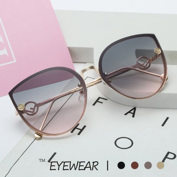 

big new cat eye fashion frame women's ocean glasses uv400 sunglasses