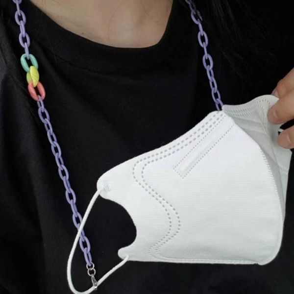 

2020 chic korean fashion children's mask chain multi color acrylic sunglasses chain neck chain mask lanyard strap jewelry h bbywmq