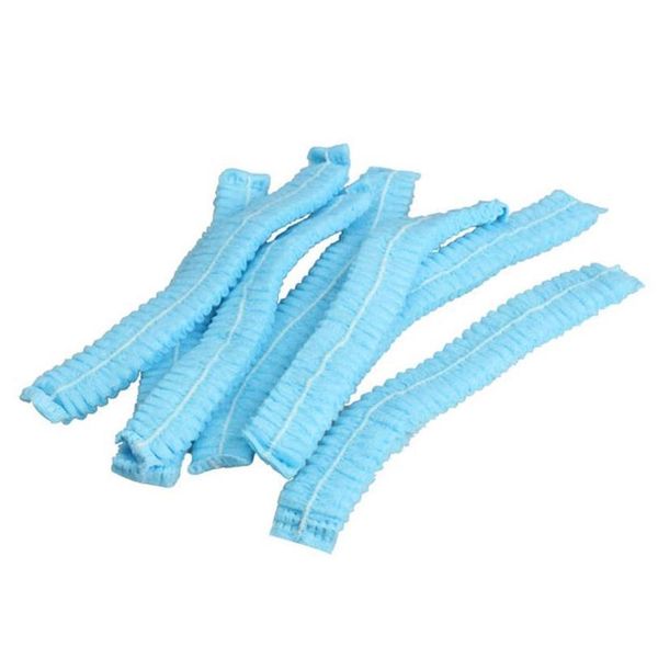 

100 pcs disposable hair shower caps hats non woven pleated anti dust hat l salon supplies set blue non-woven sho qylyvt