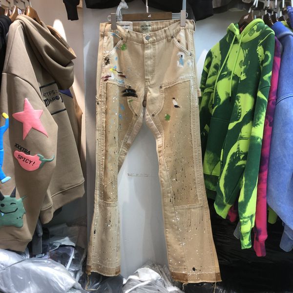 

2021fwss overalls men women 1 oversize patch pants hip-hop trousers, Blue