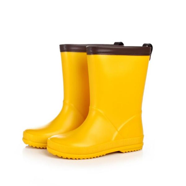 

winter kids rain girl rubber boots with pink yellow children lovely rainboots water shoes kalosze dla dzieci k130, Black;red