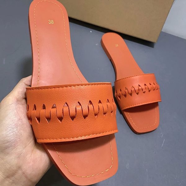 

summer women shoes hollow square toe woven flat with stitching fashion white ladies beach slippers breathable flip flops slides #ag2o, Black