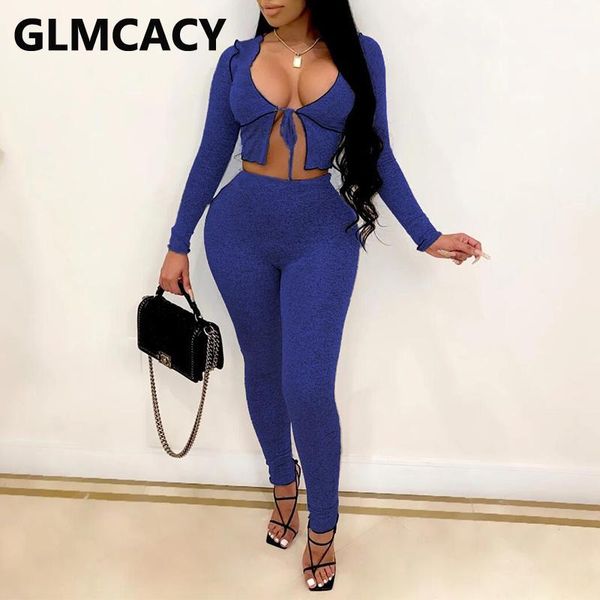 

women two peice classy suits solid tie up & skinny pants set1, Gray