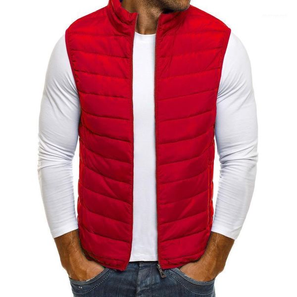 

2020 autumn new style europe and america men fashion simple solid color cotton coat waistcoat men's1, Black