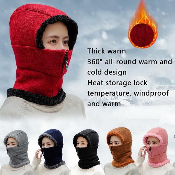 

beanies brand winter knitted hats women thick warm beanie skullies hat female knit letter bonnet caps outdoor riding sets