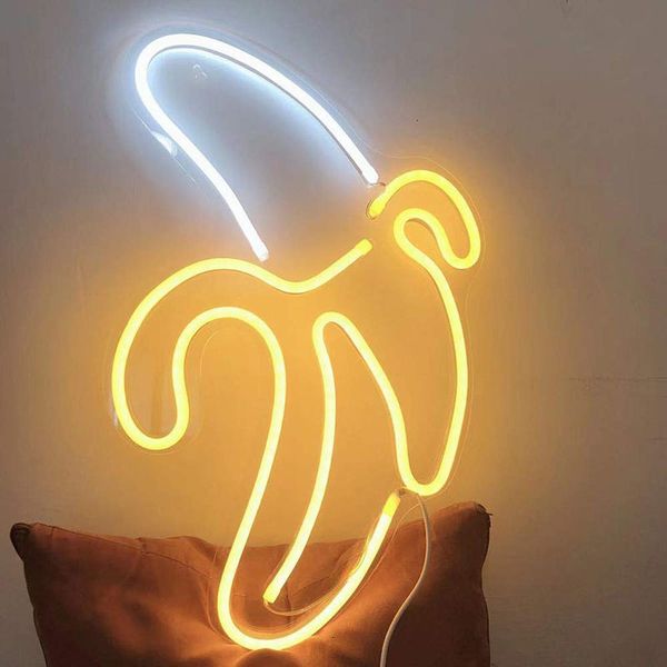 

decoration led -shaped neon banana modern night light usb lamp room wall children s bedroom birthday gift party art6yxt