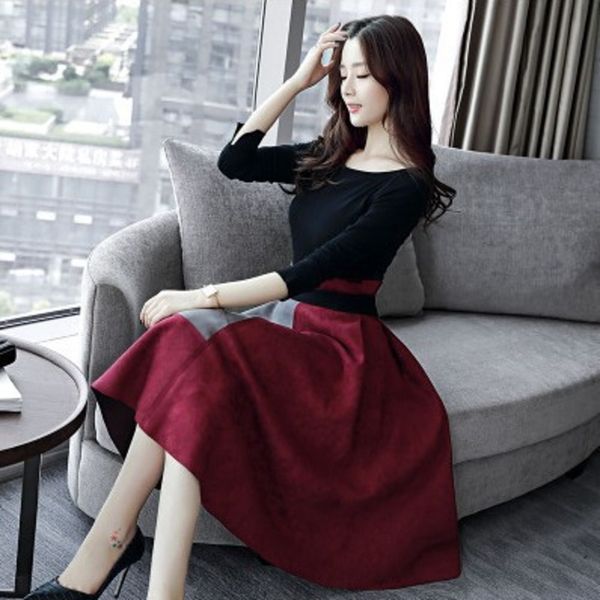 

cmife early women's clothing western new autumn 2020 style fashion suit formal dress elegant fashion suit early autumn dress two-piece, Black;gray