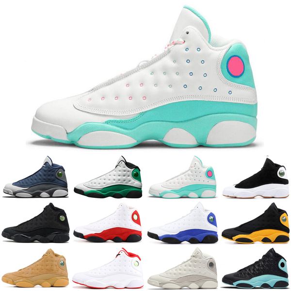 

2020 new flint 13 13s jumpman men women basketball shoes wheat cap and gown lucky green grey to bred mens trainers sports sneakers