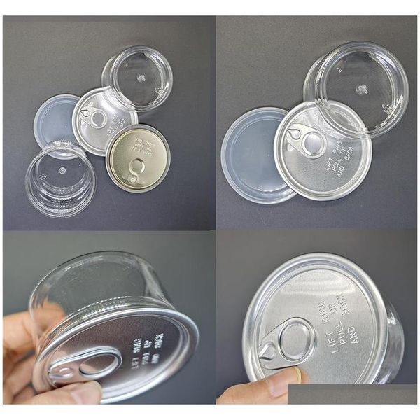 

3.5g clear pet can flower dry herb cans ring pull aluminum lid jars food grade 100ml airtight concentrate foo qylibk sweet07