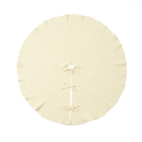 

48inch rustic gift l shopping mall traditional knitted soft floor mat christmas tree skirt holiday decoration indoor outdoor1
