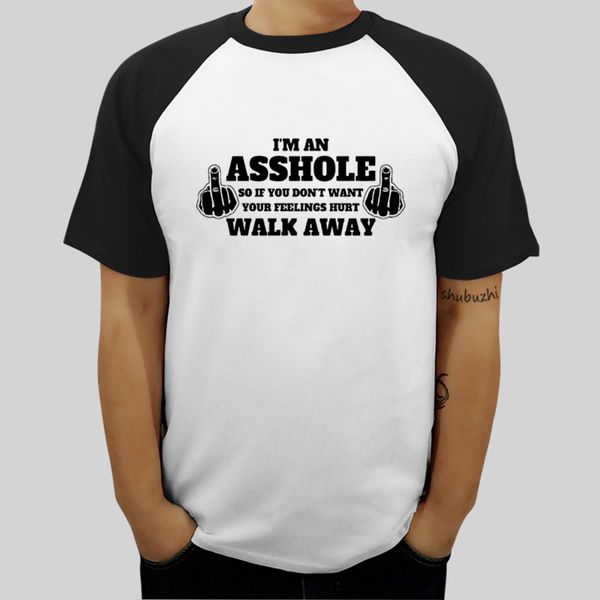 

men's i'm an asshole - so if you don't want your feelings hurt - walk away - new premium t-shirt sport hooded sweatshirt hood