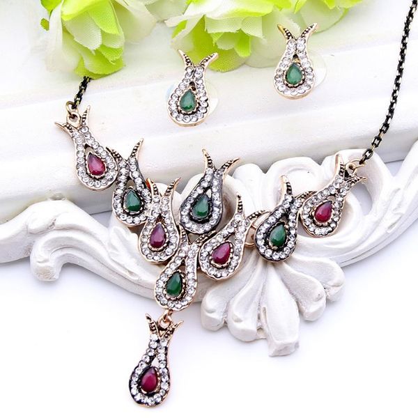 

exquisite turkey bridal fish flower jewelry resin charm tulips flower queen necklace rhinestone women wedding ethnic bijouterie, Silver