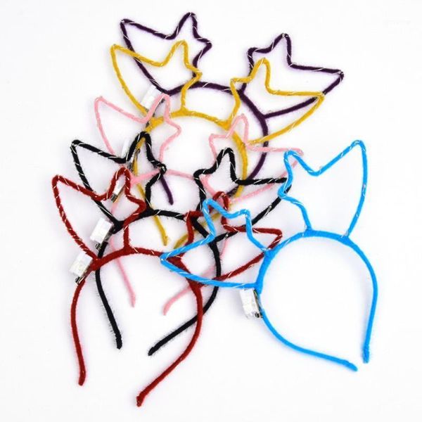 

6pcs antler headband plush antler design xmas headdress christmas hair hoop for children women1