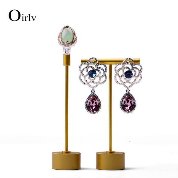 

fanxi fashion earring display shelf pendant display stand ring holder organizer jewelry exhibitor for women shop, Pink;blue