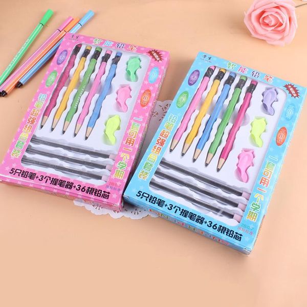 

pencils automatic pencil with lead eraser writing continuously stationery write continuous school student supplies1