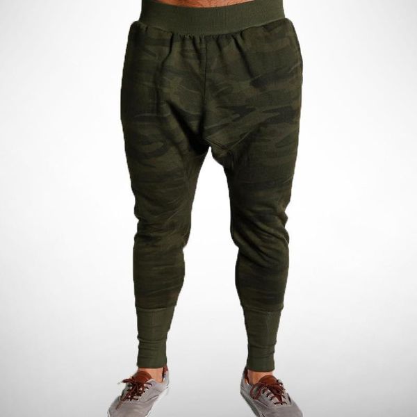 

running pants 2021 summer men's sports trend, fitness, camouflage thread, small foot dry trousers.1, Black;blue