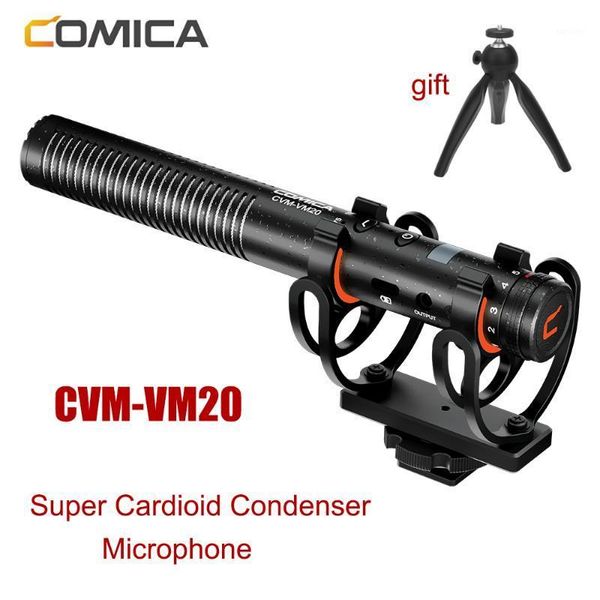 

comica cvm-vm20 professional recording condenser microphone for video smartphone dslr camera 3.5mm trrs cvm vm20 cardioid mic1