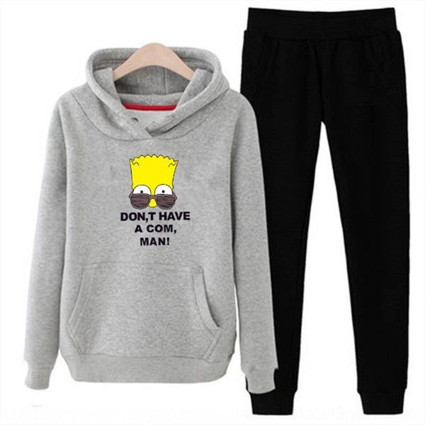 

mkr5m печатный набор для студента утолщенной новую зиму sweaterfor плюша 2020 с капюшоном свитер двух наборов свитер женщин женщин kii2q, Gray