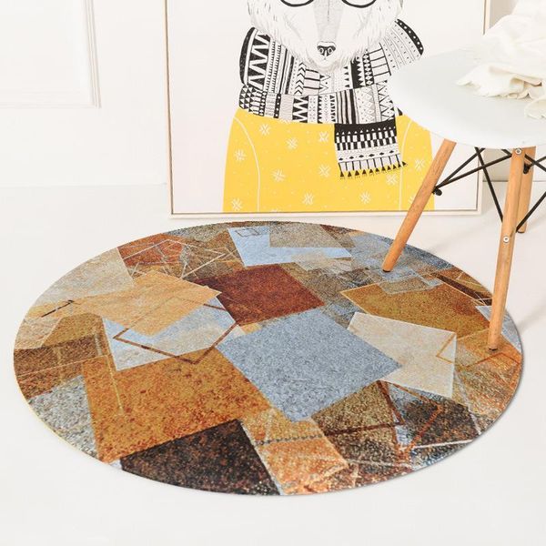 

coffee color geometric round home decor carpet bedroom living room table room hanging basket garden blanket round chair mat1
