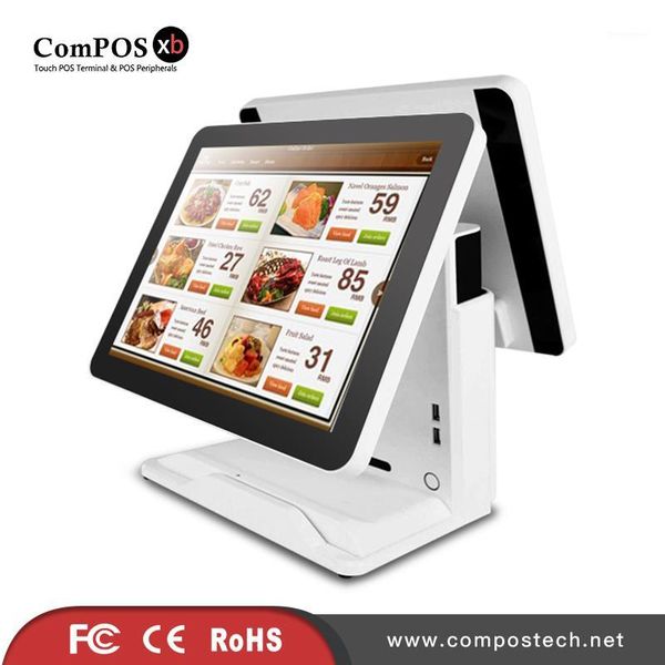 

monitors 15+15 inch epos terminal dual screen all in one systems capacitive touch cash register for retail store1