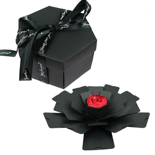 

gift wrap hexagon surprise explosion box diy handmade scrapbook po wedding for valentine christmas boxes1