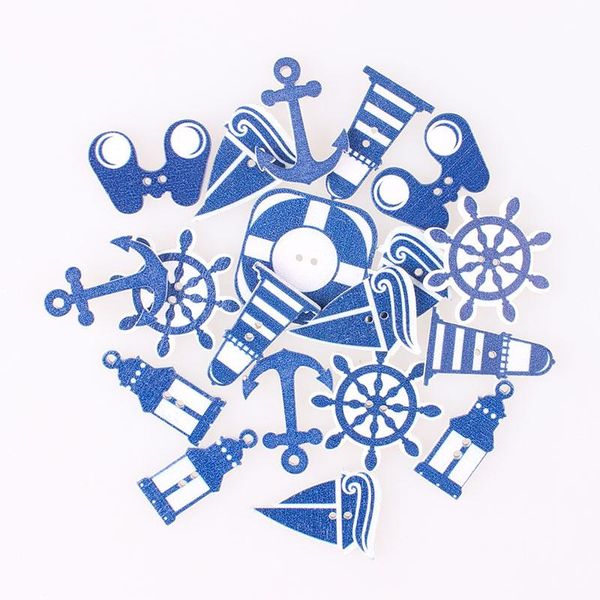 

якорь wodden кнопки смешанные 2-х дух для одежды diy якорь декор скрапбукинг рукоделия ремесло шитья деревянные кнопки аксессуары e wmtfdk